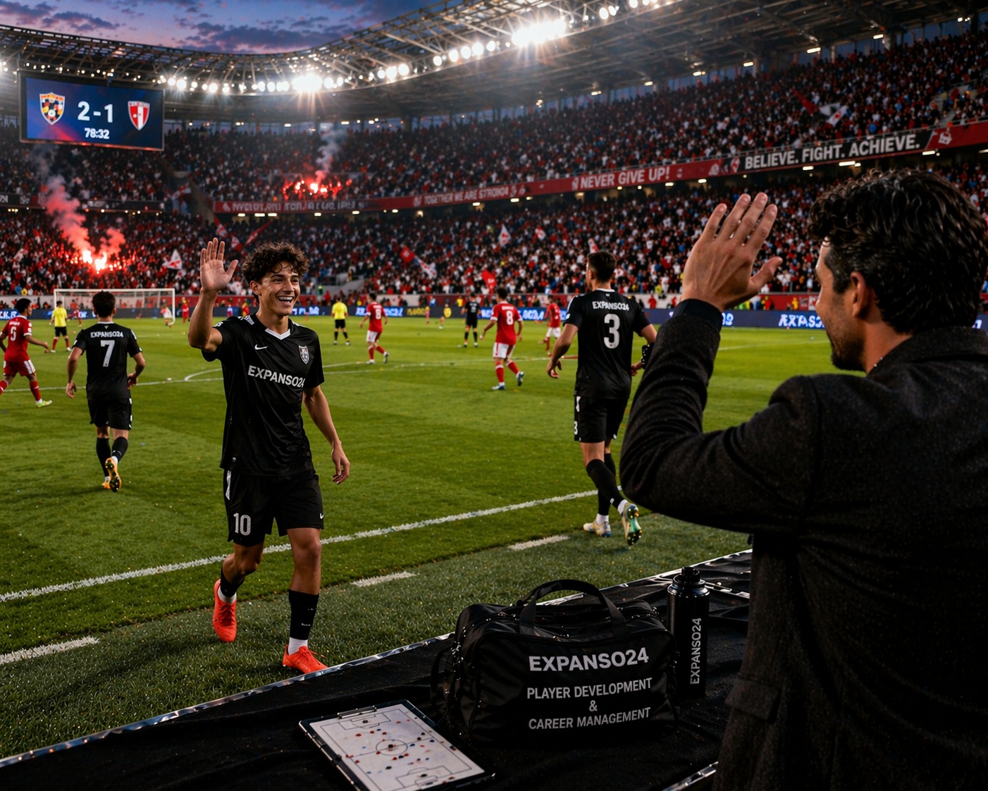 Expanso24 Agent und Spieler bei der Vertragsunterzeichnung