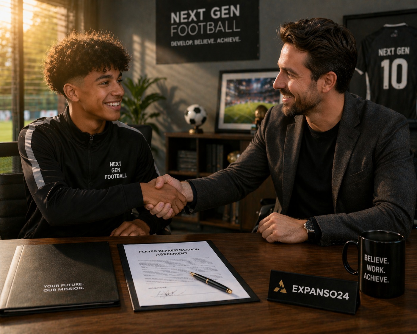 Spieler feiert in einem vollen Fußballstadion